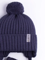 Шапка осенняя детская на завязках и снуд