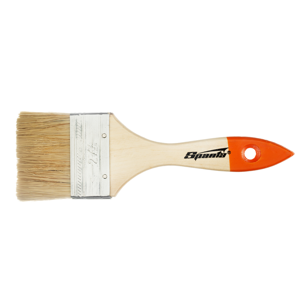 Кисть плоская Slimline 2.5" (63 мм) натуральная щетина, деревянная ручка Sparta