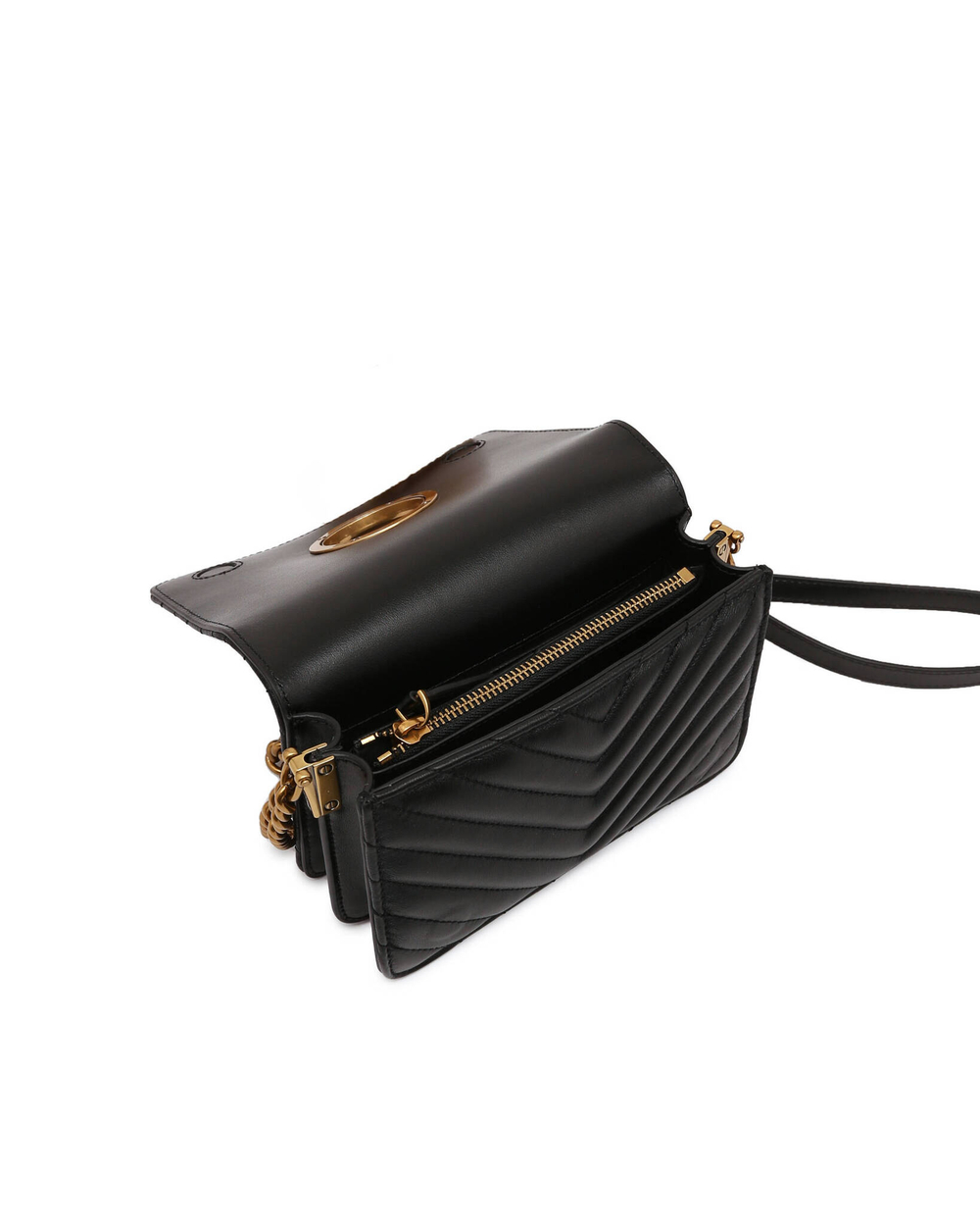 Skórzana наплечная сумка LOVE CLICK MINI SHEEP NAPPA CH Pinko - черный(100067 A0GK)