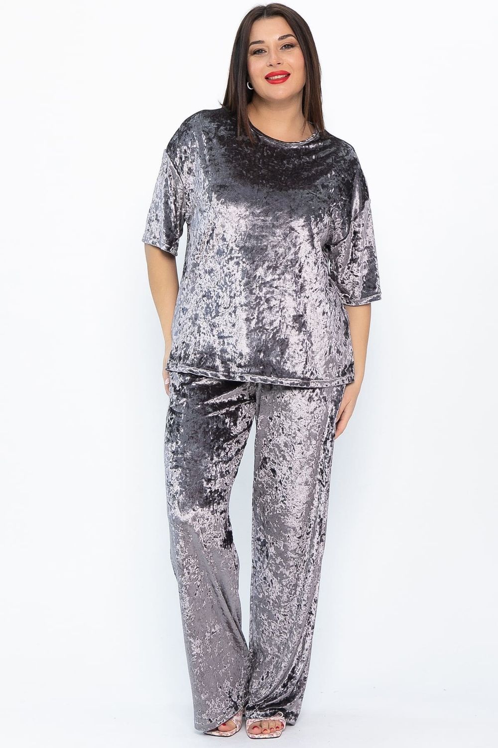 Брюки Таинственное очарование (серо-бежевые) Б14682-25М LT Collection