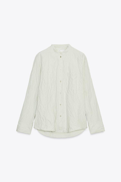 ZARA РУБАШКА В ПОЛОСКУ ИЗ ЖАТОЙ ТКАНИ — ZW COLLECTION, ПОЛОСКИ