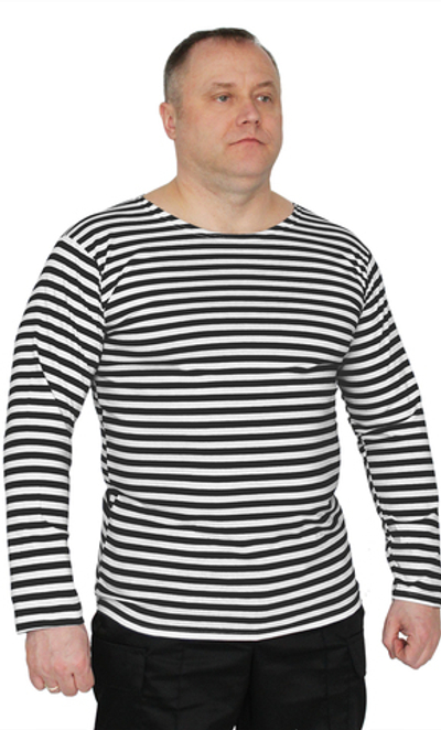 Тельняшка х/б Лето кулирка черная полоса