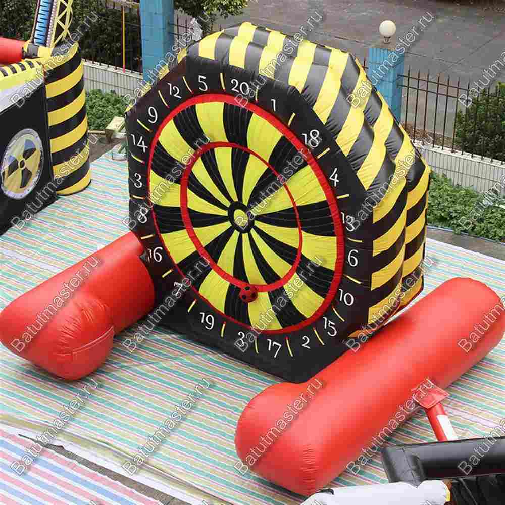 Надувной дартс «Двойной» на подкачке, диаметр 4,5 м, размер 4,5×2,5×4,5 м