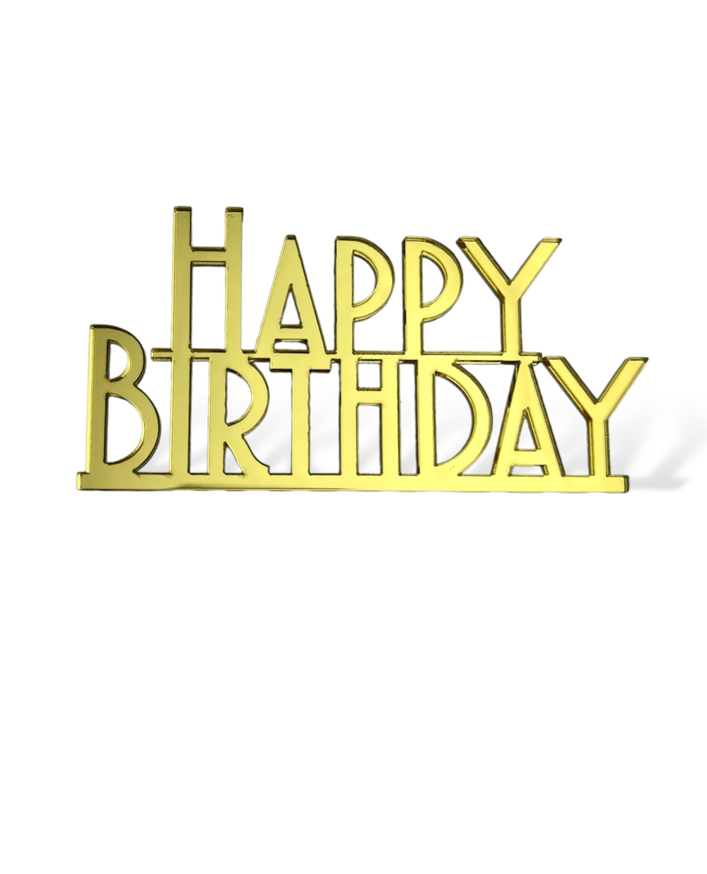Топпер на торец Happy Birthday №1  акрил, 10см