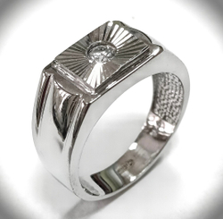 Мужское серебряное кольцо "Печатка", вес 5,22 гр