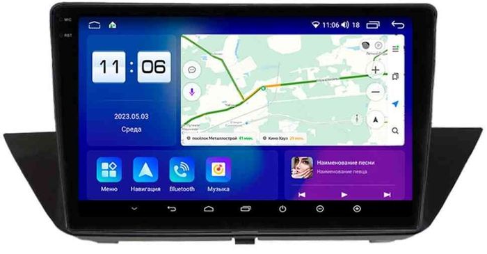 Магнитола для BMW X1 E84 2009-2014 (взамен верхнего бардачка) - Parafar PF386RN2K на Android 13, Быстрая, QLED+2K, CarPlay, 4G SIM-слот