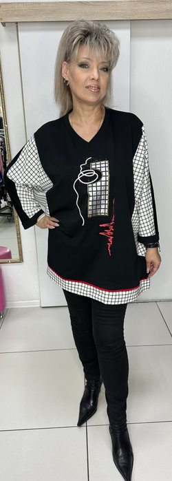 Туника "обманка" на большие размеры