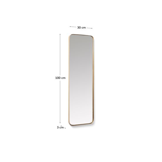 Зеркало Marcus 30 x100 золотое