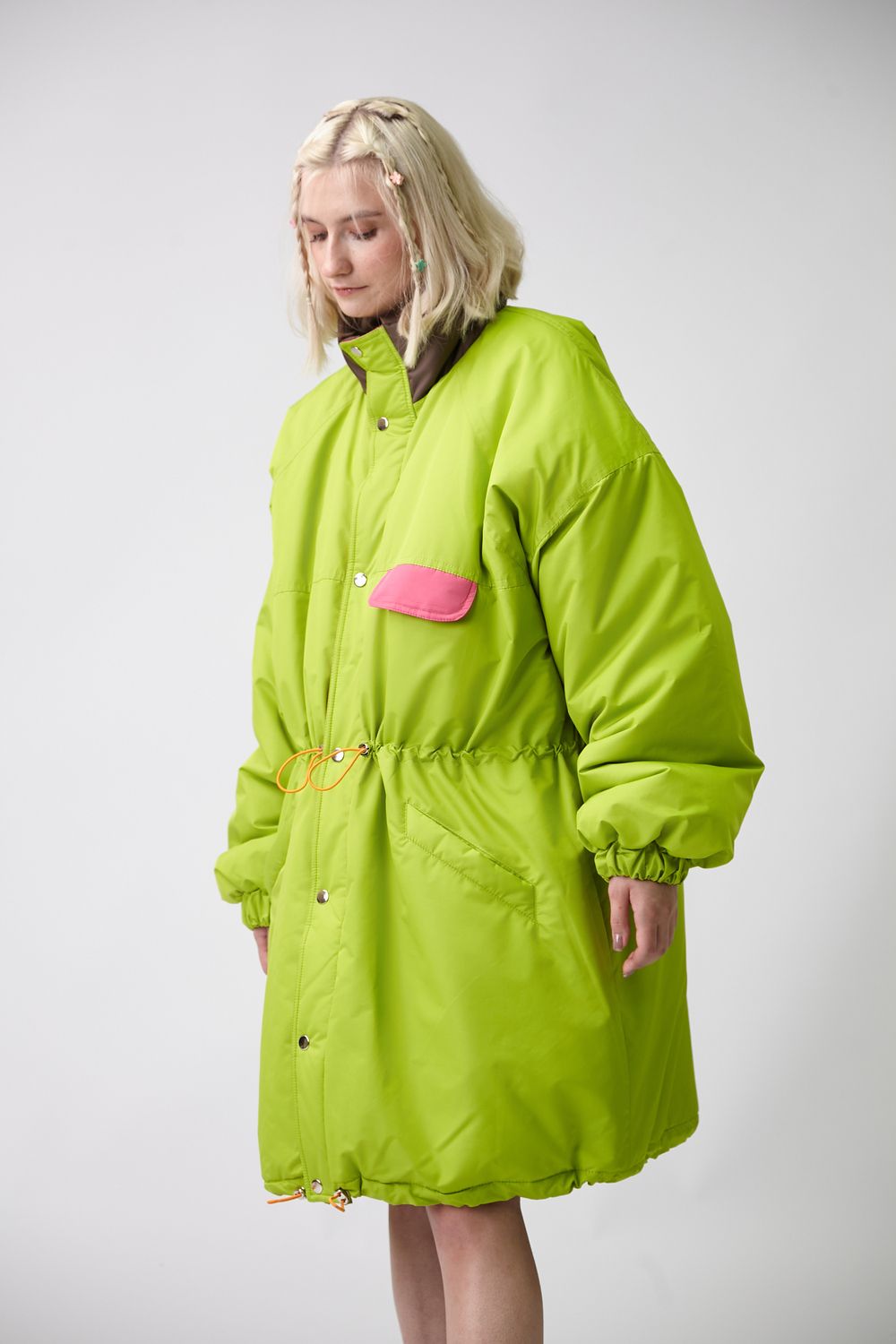 Купить Парка Choompu оверсайз зеленая Парка Choompu оверсайз зеленая