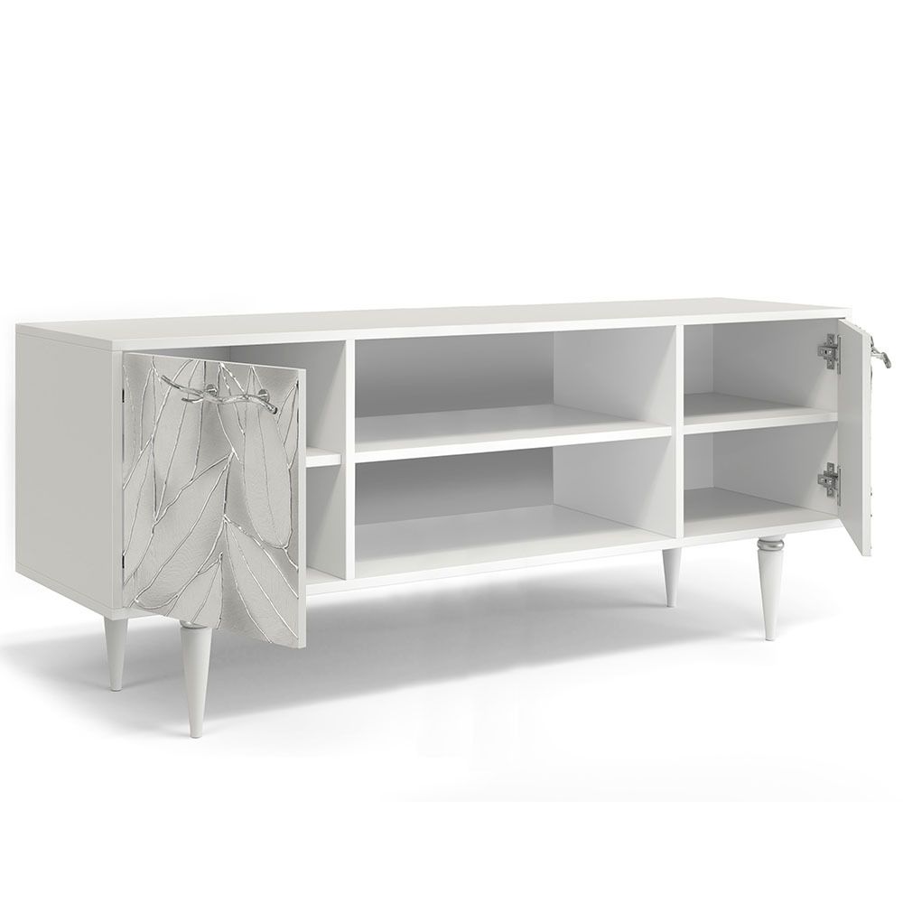 Тумба под ТВ Арт 155см Классик Айс Сильвер