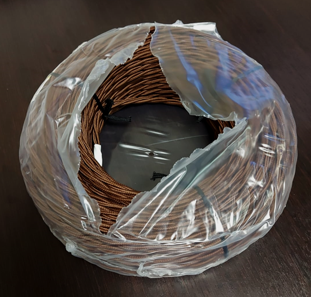 Ретро провод витой Шоколад Interior Wire Twist ПРВ-ШКД / 3х1,5