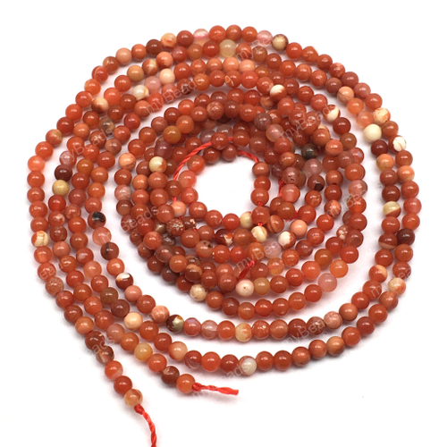 Сердолик 2 мм, бусины - шарики (нить 39 см)