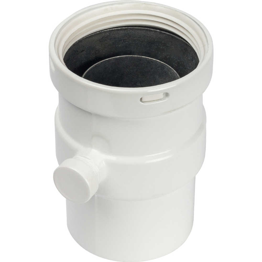 Элемент дымохода вертикальный  Ø80  п/м с патрубком для отвода конденсата