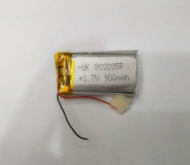 Battery 802035P 3.7V 900mAh Lipo Lithium Polymer Rechargeable Battery MOQ:10