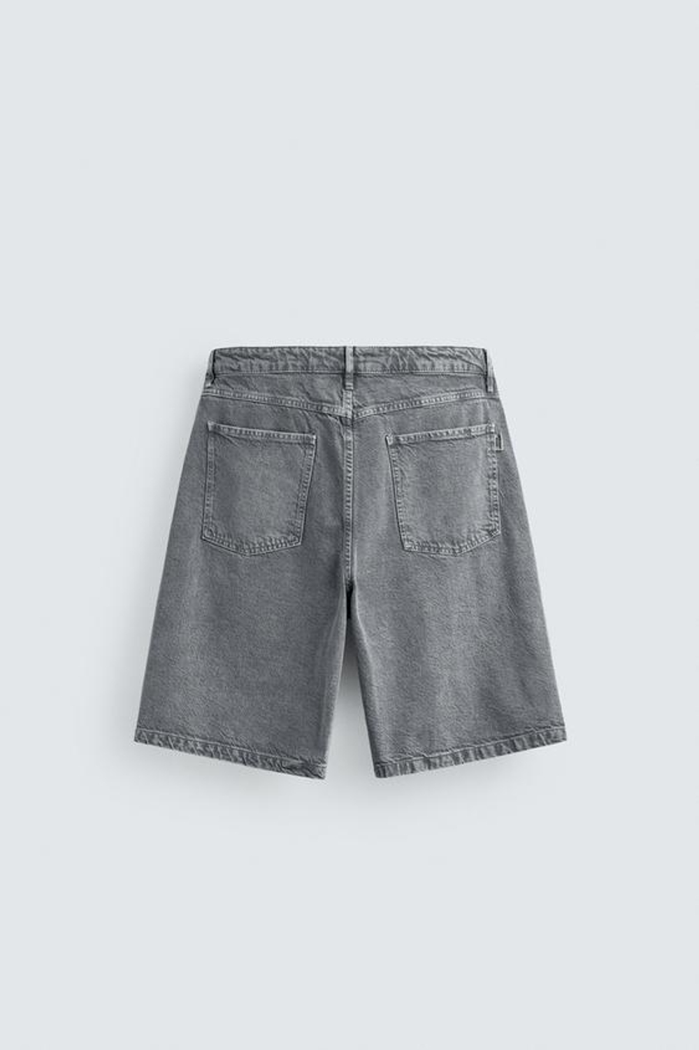 ZARA ШОРТЫ BAGGY FIT, ЛИНЯЛЫЙ СИНИЙ