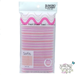 Мочалка для тела с плетением Волна полосатая SUNGBO CLEAMY Fresh Shower Towel, мягкая размер 28 см х 100 см.