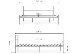 Двуспальная кровать Фади 160х200 белая