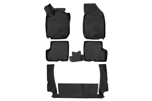 Коврики 3D в салон для LADA (ВАЗ) Largus 2021-, 7 мест, 5шт. (полиуретан)  AFM3DA0N1217210K
