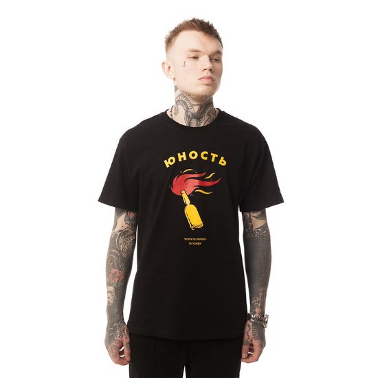 Футболка ЮНОСТЬ Огонёк'18 Черный