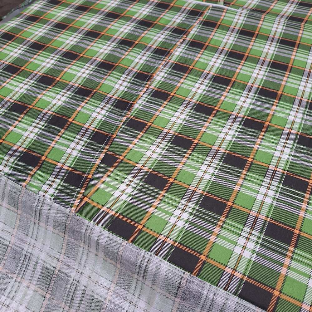 Мягкий элемент  1700х560х70 поликоттон М101-МТ010.. арт.Люкс,Люкс2,Комфорт,Триумф,Орбита,Ямайка,Майами (цвет ткани . рис.зеленая клетка "Garden story"