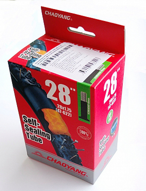 Велокамера 28"x1.75" автовентиль 48мм CHAOYANG/STELS самозаклеивающаяся, в инд. упаковке