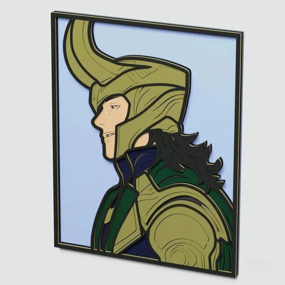 3D Картина по номерам из дерева Локи, 23x30 см