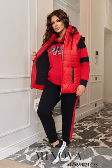Костюм 21-133-красный Minova Фото 2