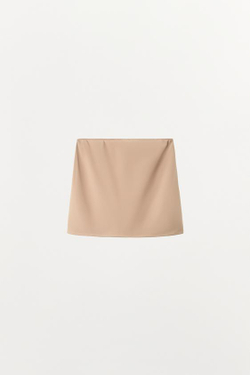 ZARA МИНИ-ЮБКА-ЧЕХОЛ, ТЕЛЕСНО-РОЗОВЫЙ