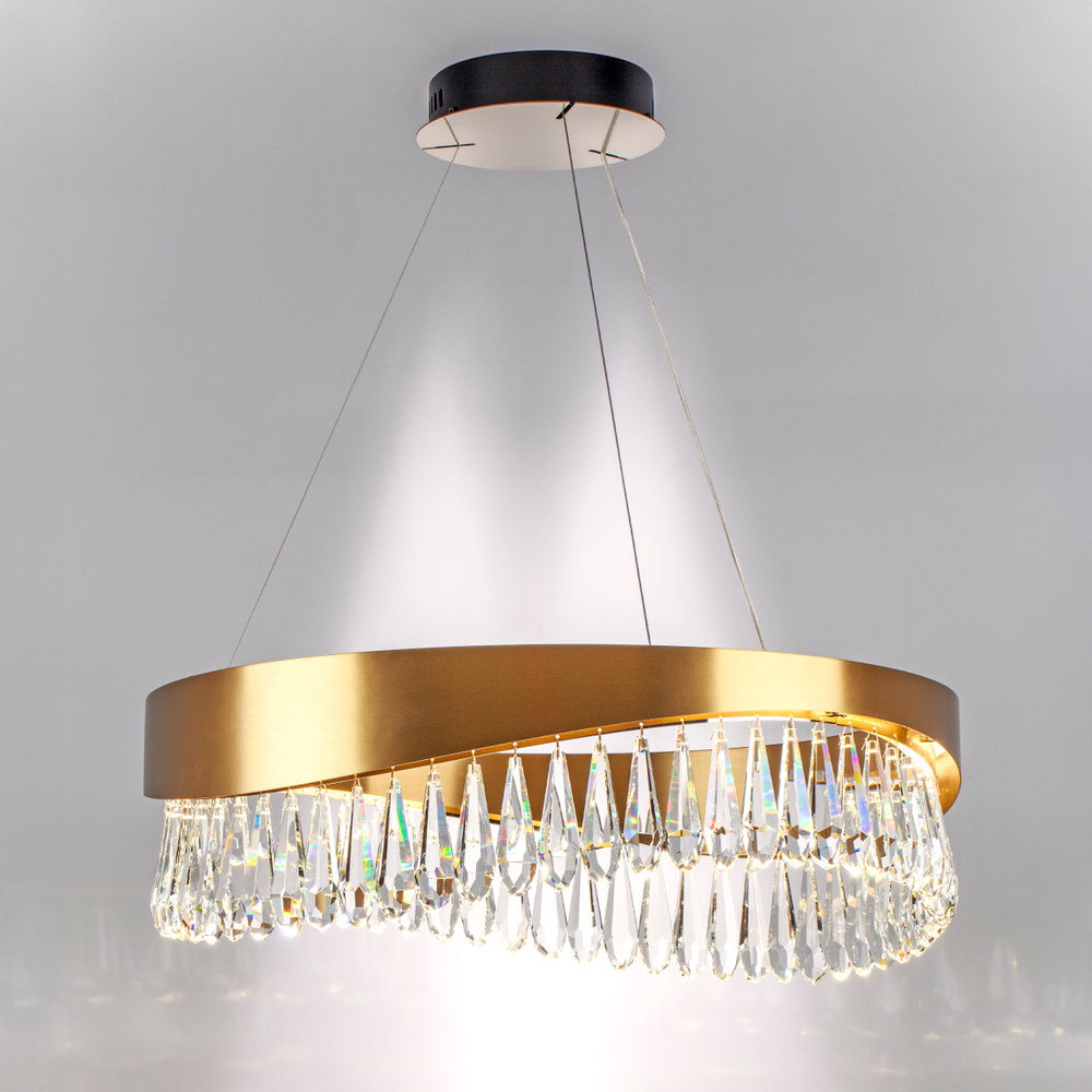 703163 Люстра HELIO 30W LED 2778LM ШАМПАНЬ 3500K