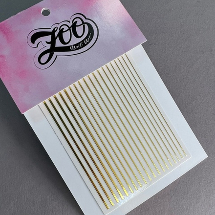 1388 Наклейки полосочки золото