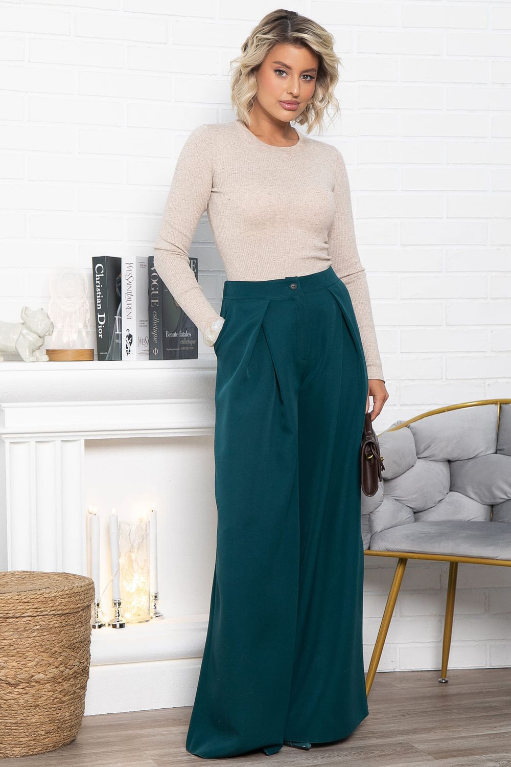 Брюки Безусловный приоритет (изумруд) Б15037-5М LT Collection