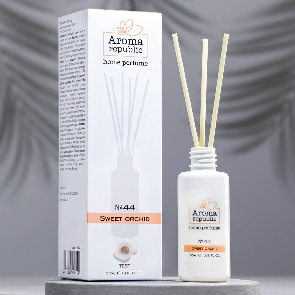 Диффузор ароматический AROMA REPUBLIC, 30 мл, "Sweet orchid", орхидея и ваниль