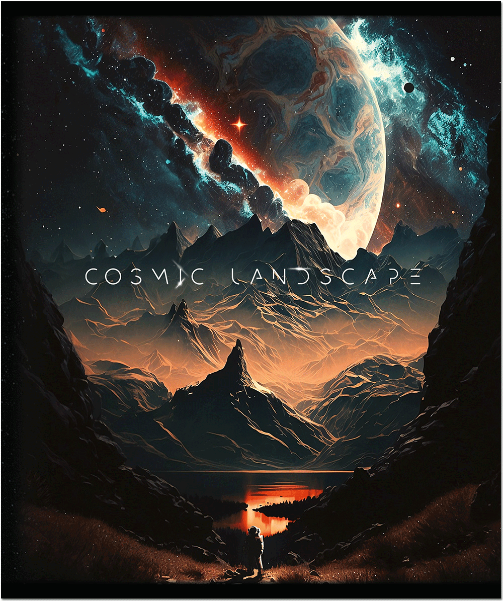 Тетрадь 170х203, 48 л. скрепка COSMIC LANDSCAPE