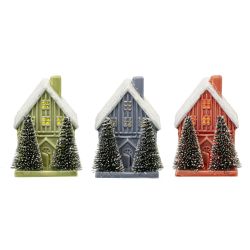 GAEM Фигурка декоративная "Домик" (подсветка, LR44х2), L6 W7,5 H9 см, 3в.