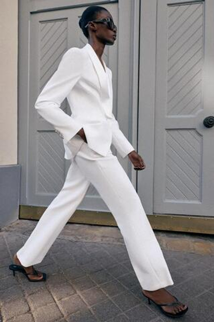 ZARA БРЮКИ К СМОКИНГУ, ЖЕЛТОВАТО-БЕЛЫЙ