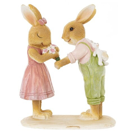 GAEM Фигурка декоративная "Зайцы", L11 W5 H13 см