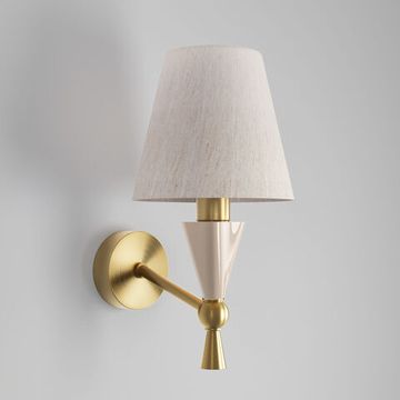 Настенный светильник с керамическим декором 1*Е14 103014 латунь/бежевый Teja Eurosvet