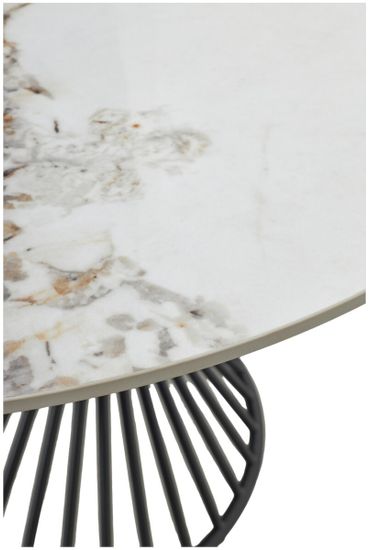 Стол BUENO 120 GLOSS GOLDEN JADE SOLID CERAMIC / BLACK