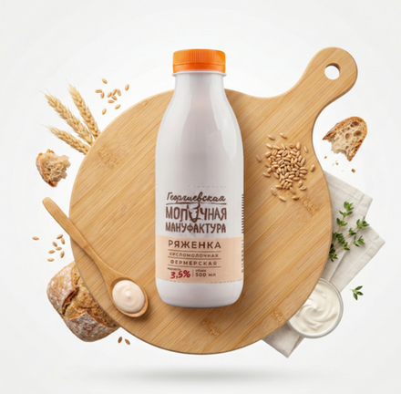 Ряженка фермерская 3,5% 500 гр, КФХ Георгиев