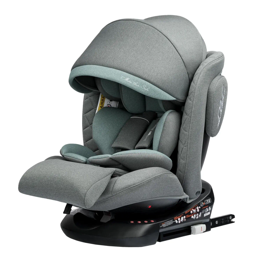 Автокресло Indigo SMART+ ISOFIX (0-36 кг) серо-зеленый