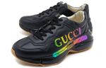 GUCCI Gucci Rhiton retro casual low-cut daddy shoes men's black