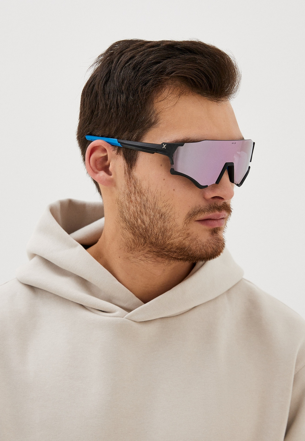 Спортивные очки HILX Revok / Matt Black Blue / Light Purple Lens