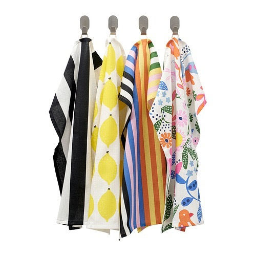 РИННИГ RINNIG Полотенца кухонные 4 шт 45х60 см, цветные