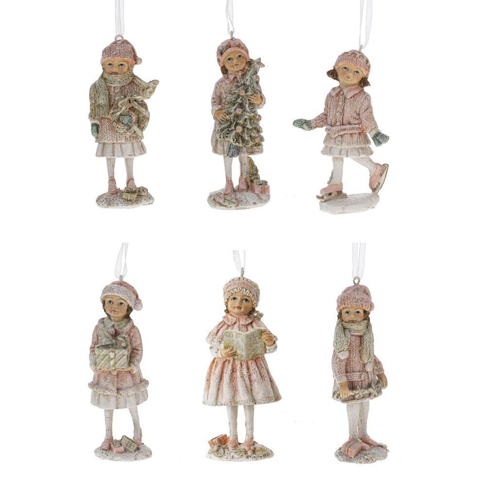 GAEM Фигурка декоративная подвесная "Девочка", L5 W5 H11,5 см, 6в.