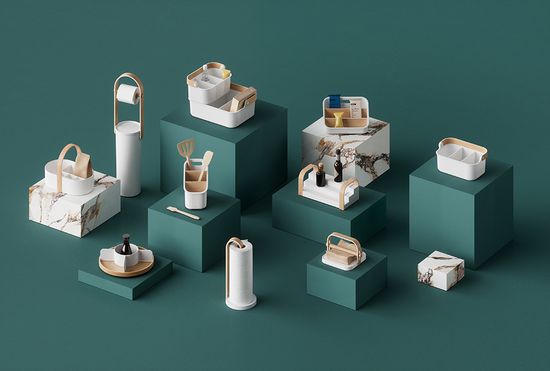 Держатель для бумажных полотенец bellwood, белый/натуральное дерево