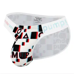 Мужские трусы танга белые PUMP! MP2117-1
