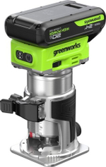 Фрезер кромочный аккумуляторный GREENWORKS G24RO 24V, АКБ 2Ач и ЗУ 3502507CUA