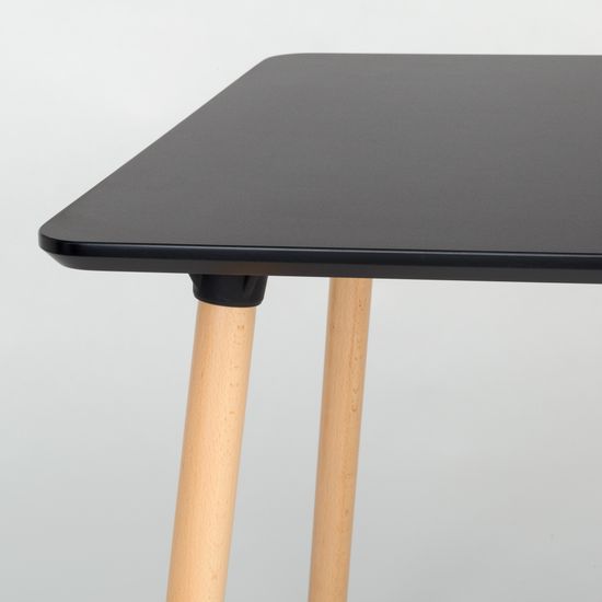 Обеденный стол Copine 80х80 см меламин черный | Купить в StoreForHome.ru