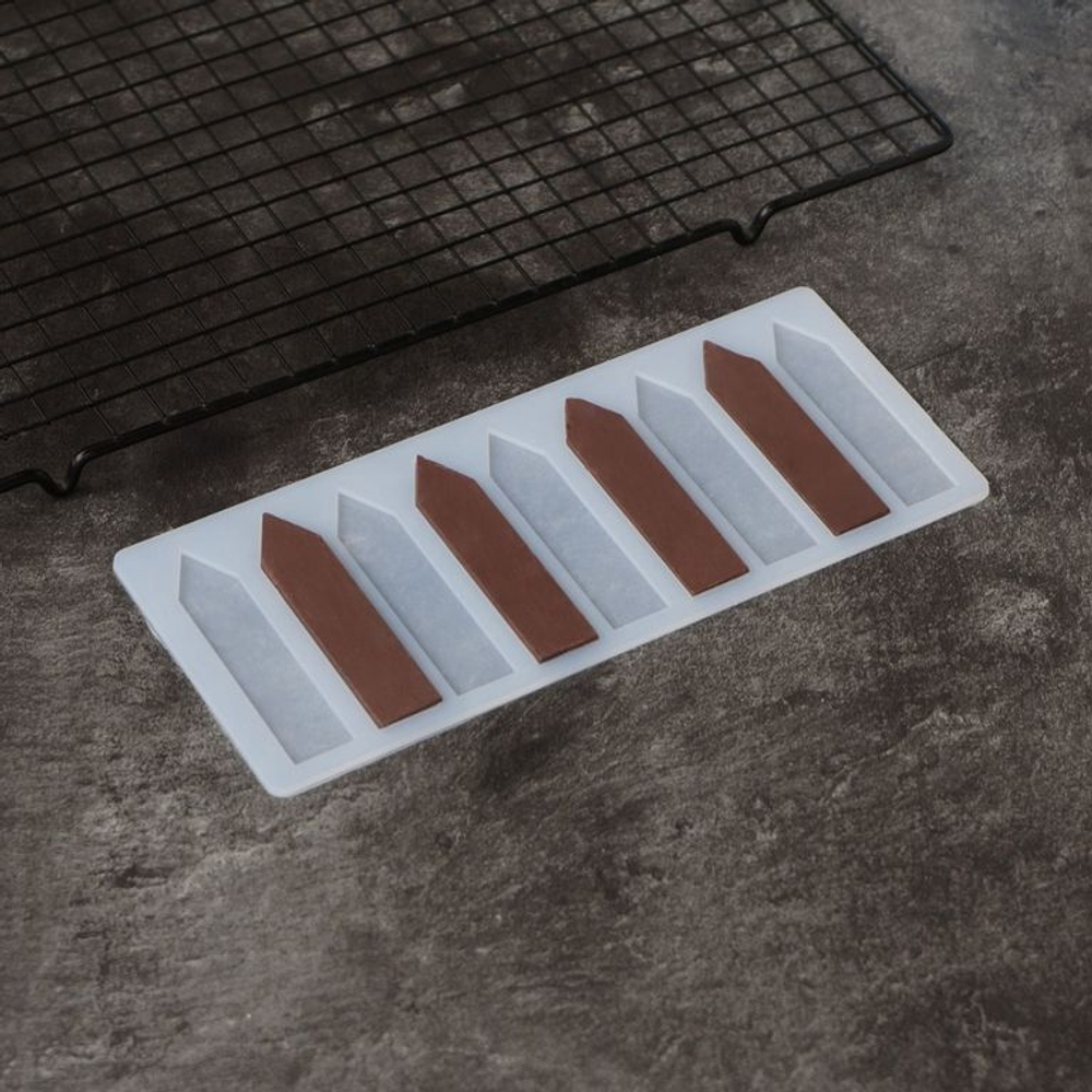 Силиконовый мат для отливки шоколада «Забор»