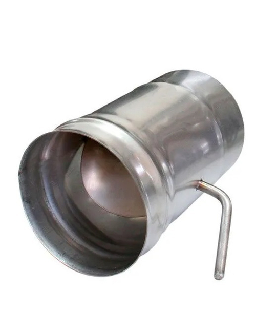 РОЗАН  дымоход шибер  Д 115  ( 1,0 ) нерж мат задвижной